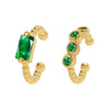 1 Pair Casual Simple Style Geometric Inlay Brass Zircon 18K Gold Plated Ear Cuffs