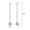 1 Pair Casual Simple Style Geometric Inlay Copper Zircon White Gold Plated Drop Earrings