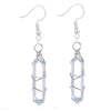 1 Pair Casual Simple Style Geometric Natural Stone Crystal Iron Drop Earrings