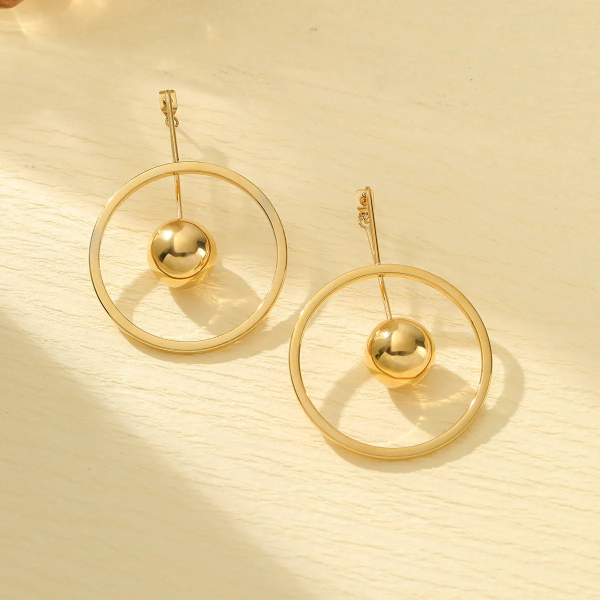 1 Pair Casual Simple Style Geometric Plating 304 Stainless Steel Drop Earrings