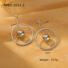 1 Pair Casual Simple Style Geometric Plating 304 Stainless Steel Drop Earrings