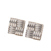 1 Pair Casual Simple Style Geometric Pleated Titanium Steel Ear Studs