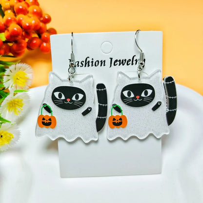 1 Pair Casual Simple Style Geometric Pumpkin Butterfly Arylic Drop Earrings