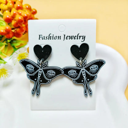 1 Pair Casual Simple Style Geometric Pumpkin Butterfly Arylic Drop Earrings