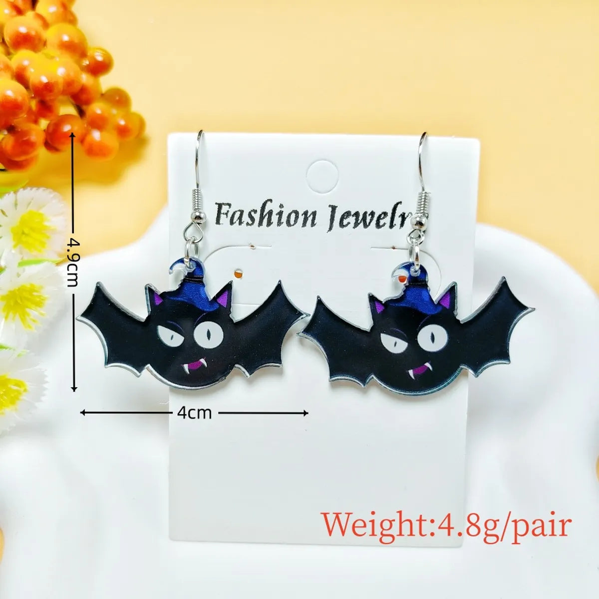 1 Pair Casual Simple Style Geometric Pumpkin Butterfly Arylic Drop Earrings