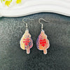 1 Pair Casual Simple Style Geometric Skull Arylic Drop Earrings