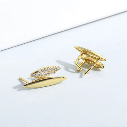 1 Pair Casual Simple Style Geometric Solid Color Inlay Copper Zircon Ear Studs