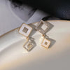 1 Pair Casual Simple Style Heart Shape Flower Bow Knot Enamel Plating Inlay Alloy Rhinestones Pearl Drop Earrings