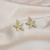 1 Pair Casual Simple Style Heart Shape Flower Bow Knot Enamel Plating Inlay Alloy Rhinestones Pearl Drop Earrings