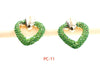 1 Pair Casual Simple Style Heart Shape Inlay Alloy Rhinestones Ear Studs