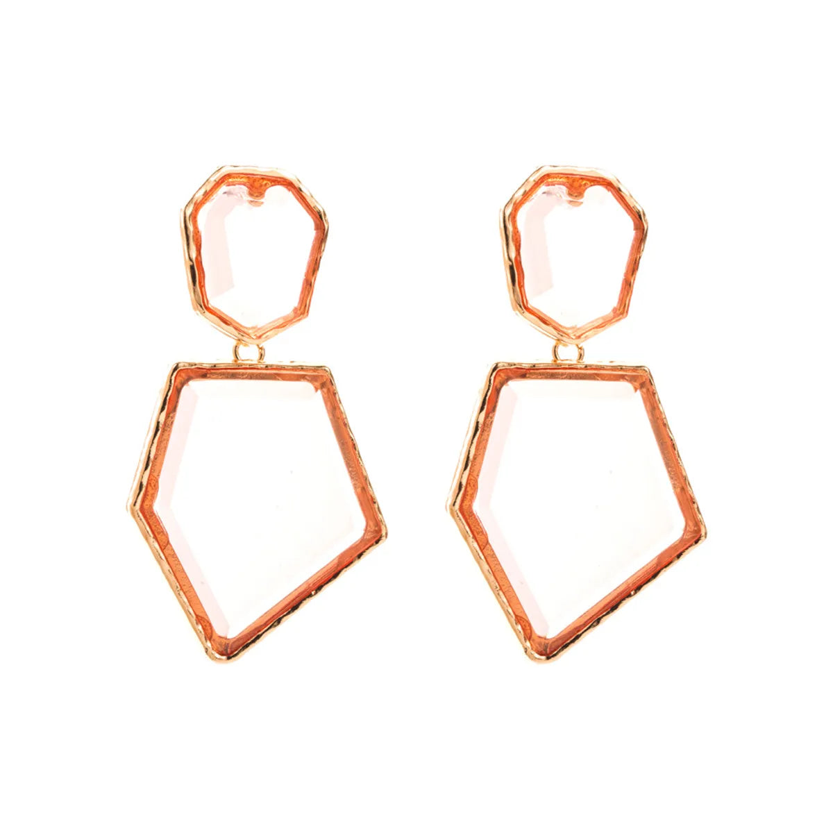 1 Pair Casual Simple Style Irregular Inlay Alloy Resin Drop Earrings