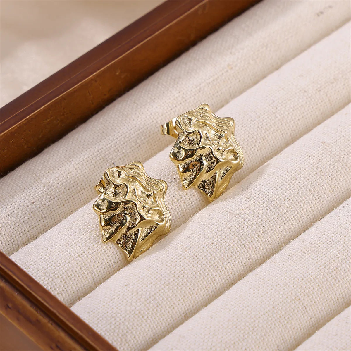 1 Pair Casual Simple Style Irregular Solid Color 304 Stainless Steel 18K Gold Plated Ear Studs