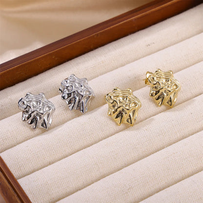 1 Pair Casual Simple Style Irregular Solid Color 304 Stainless Steel 18K Gold Plated Ear Studs