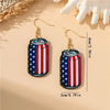 1 Pair Casual Simple Style National Flag Bottle Wood Drop Earrings