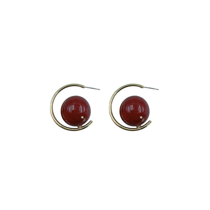 1 Pair Casual Simple Style Pearl Alloy Ear Studs