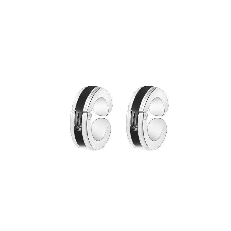 1 Pair Casual Simple Style Printing Plating Copper Ear Cuffs Earrings