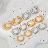 1 Pair Casual Simple Style Round 304 Stainless Steel Earrings