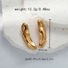 1 Pair Casual Simple Style Round Plating Hollow Out 304 Stainless Steel 14K Gold Plated Earrings