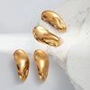 1 Pair Casual Simple Style Round Plating Hollow Out 304 Stainless Steel 14K Gold Plated Earrings
