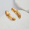 1 Pair Casual Simple Style Round Plating Hollow Out 304 Stainless Steel 14K Gold Plated Earrings