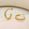 1 Pair Casual Simple Style Solid Color 304 Stainless Steel 18K Gold Plated Ear Studs