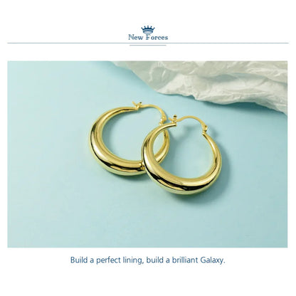 1 Pair Casual Simple Style Solid Color Copper 18K Gold Plated Earrings