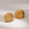 1 Pair Casual Simple Style Solid Color Plating 316 Stainless Steel  18K Gold Plated Ear Studs