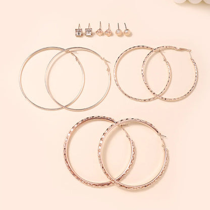 1 Pair Casual Simple Style Solid Color Plating Inlay Alloy Rhinestones Gold Plated Earrings