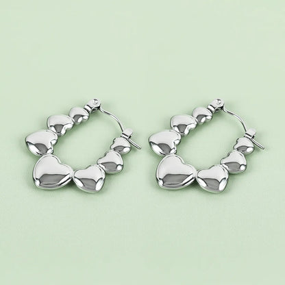 1 Pair Casual Simple Style Solid Color Polishing 304 Stainless Steel Earrings