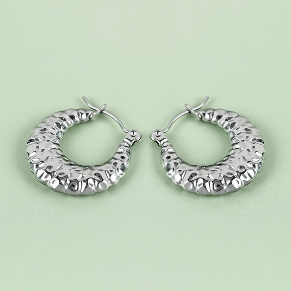 1 Pair Casual Simple Style Solid Color Polishing 304 Stainless Steel Earrings