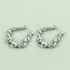 1 Pair Casual Simple Style Solid Color Polishing 304 Stainless Steel Earrings