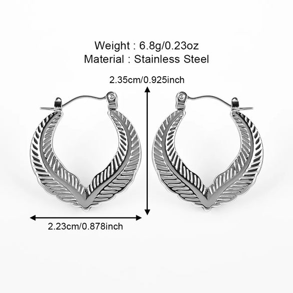 1 Pair Casual Simple Style Solid Color Polishing 304 Stainless Steel Earrings