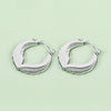 1 Pair Casual Simple Style Solid Color Polishing 304 Stainless Steel Earrings