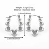 1 Pair Casual Simple Style Solid Color Polishing 304 Stainless Steel Earrings