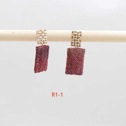 1 Pair Casual Simple Style Square Inlay Alloy Rhinestones Drop Earrings