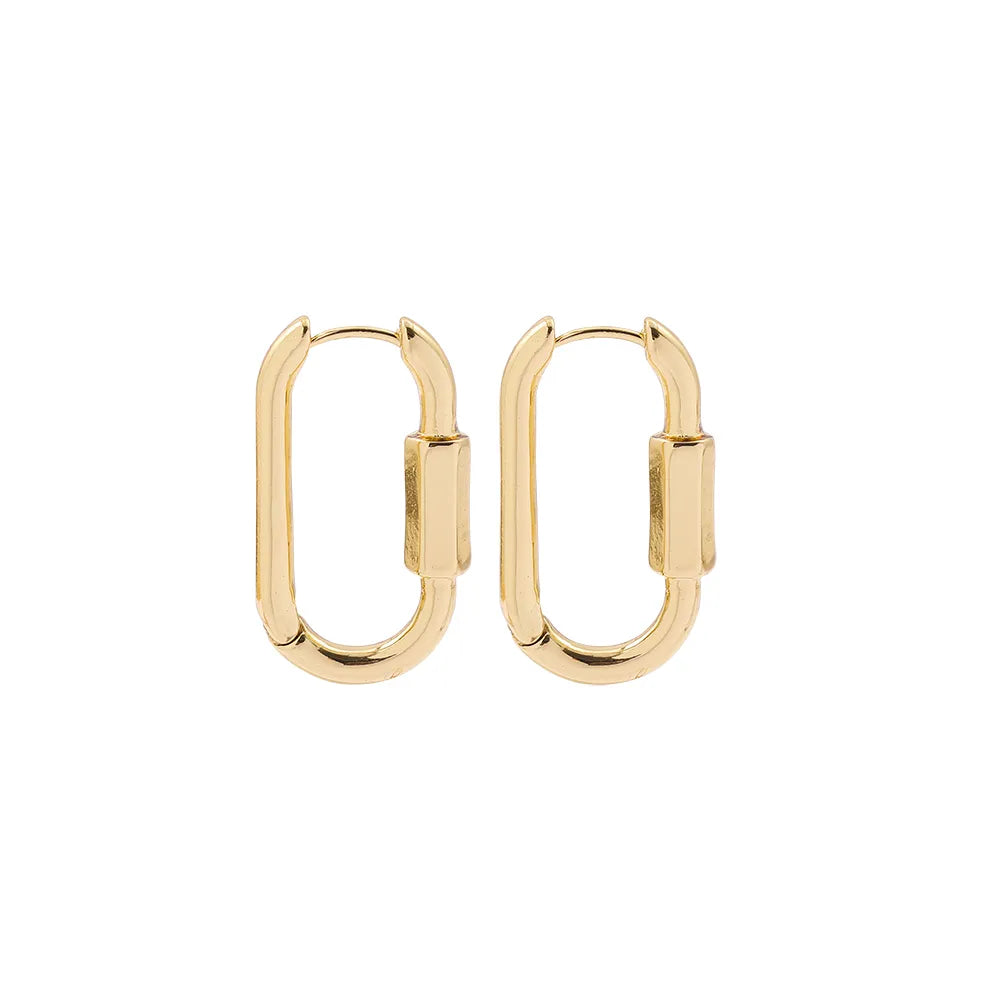 1 Pair Casual Simple Style Square Lightning Plating Alloy Earrings