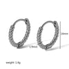 1 Pair Casual Simple Style Streetwear Twist Plating Inlay 304 Stainless Steel Zircon Earrings