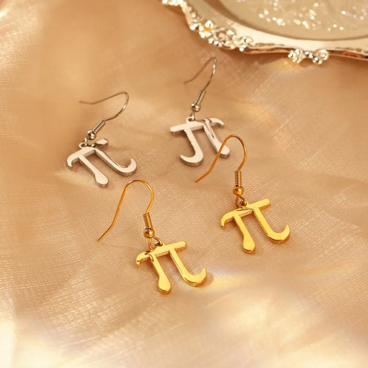 1 Pair Casual Simple Style Symbol 304 Stainless Steel Drop Earrings