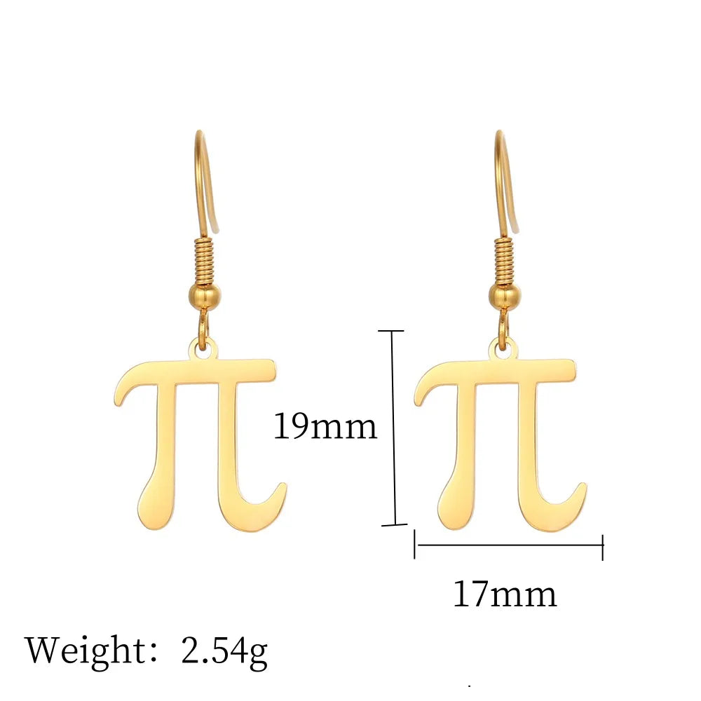 1 Pair Casual Simple Style Symbol 304 Stainless Steel Drop Earrings