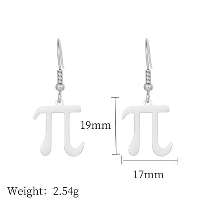 1 Pair Casual Simple Style Symbol 304 Stainless Steel Drop Earrings