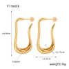 1 Pair Casual Simple Style U Shape Plating Copper 18k Gold Plated Ear Studs