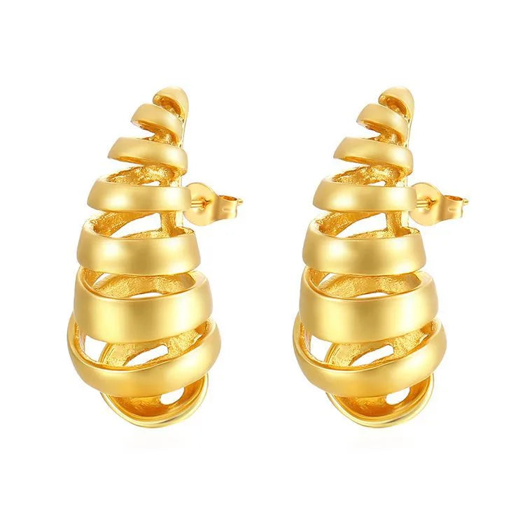 1 Pair Casual Simple Style Water Droplets Hollow Out 304 Stainless Steel Ear Studs