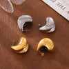 1 Pair Casual Simple Style Water Droplets Patchwork Plating 304 Stainless Steel 18K Gold Plated Ear Studs