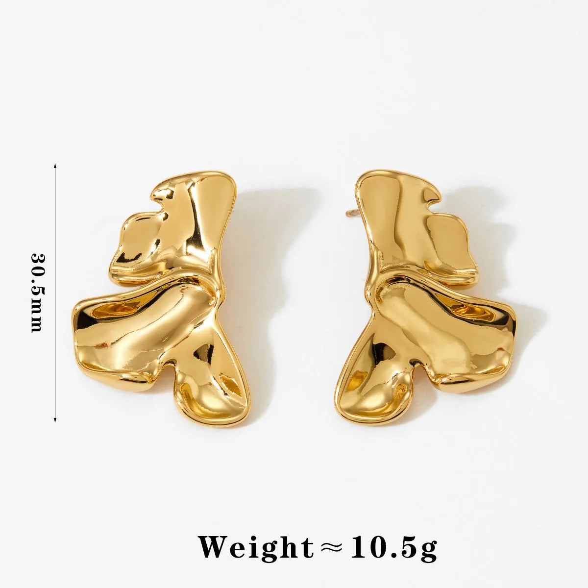 1 Pair Casual Solid Color Plating 316 Stainless Steel  16K Gold Plated White Gold Plated Gold Plated Ear Studs