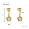 1 Pair Casual Star 304 Stainless Steel 18K Gold Plated Drop Earrings