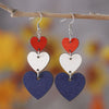 1 Pair Casual Star Heart Shape 304 Stainless Steel Wood Drop Earrings