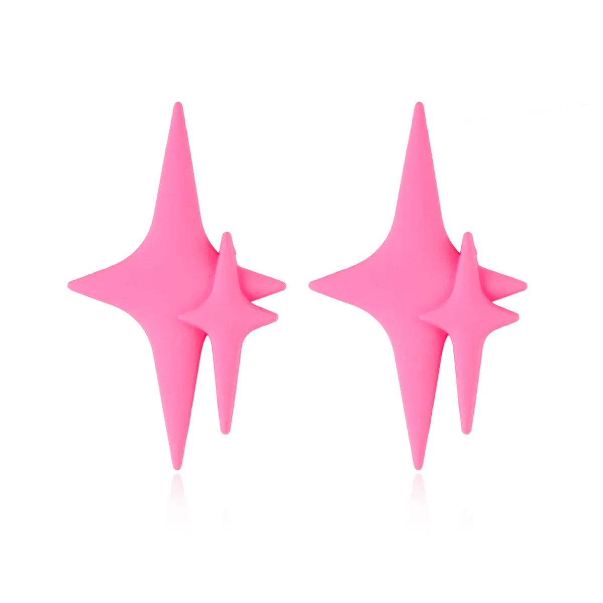 1 Pair Casual Star Stoving Varnish Resin Ear Studs