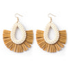 1 Pair Casual Streetwear Geometric Plating Raffia Rattan Drop Earrings