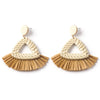 1 Pair Casual Streetwear Geometric Plating Raffia Rattan Drop Earrings