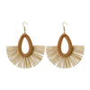 1 Pair Casual Streetwear Geometric Plating Raffia Rattan Drop Earrings